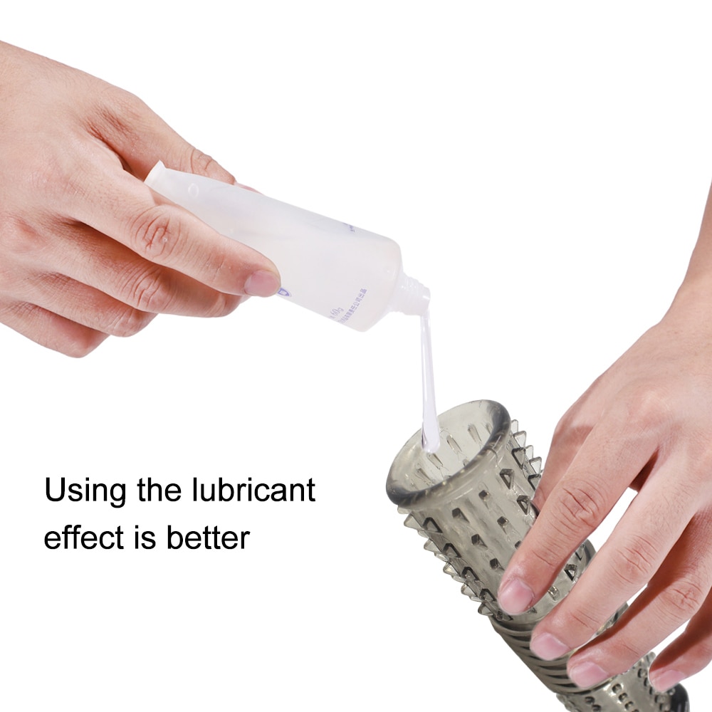 Насадка на пенис с кольцами и пупырышками, PS-17, черный 