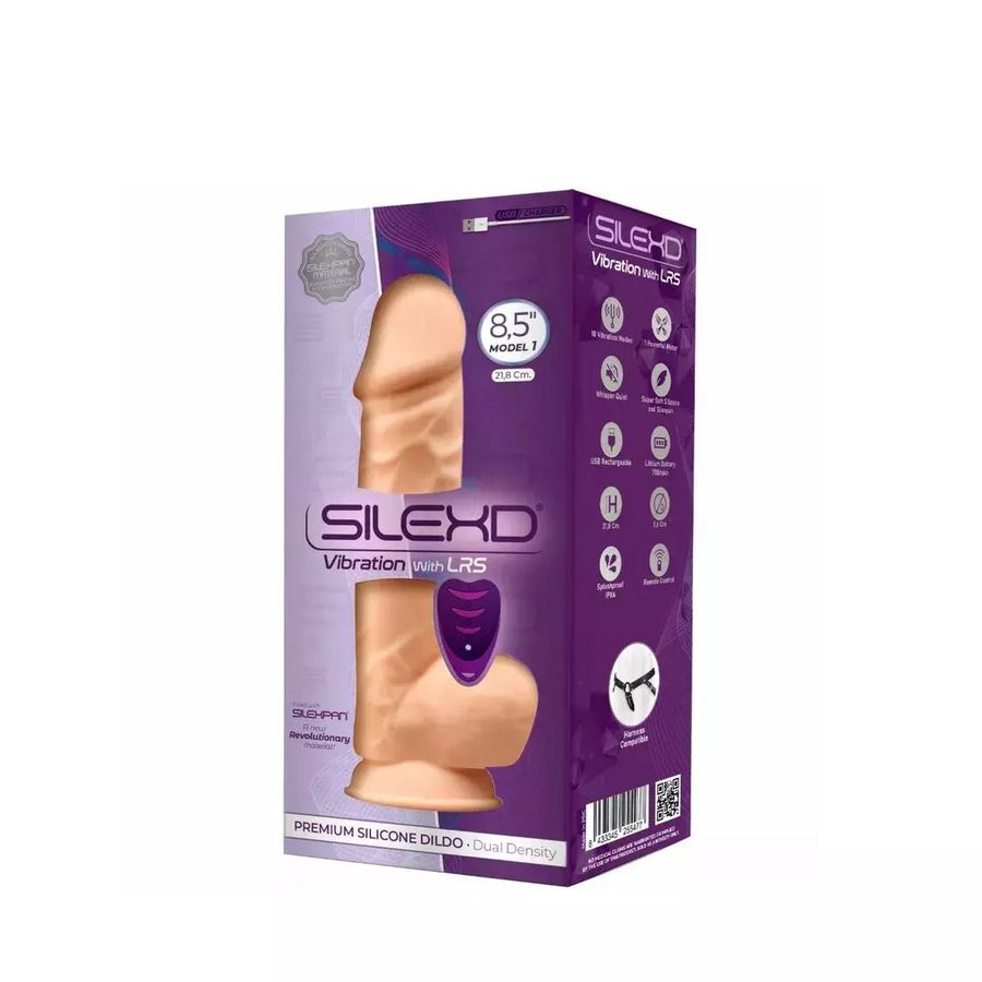Вибратор-реалистик SILEXD Model 1, 8,5", телесный с мошонкой С ПУЛЬТОМ