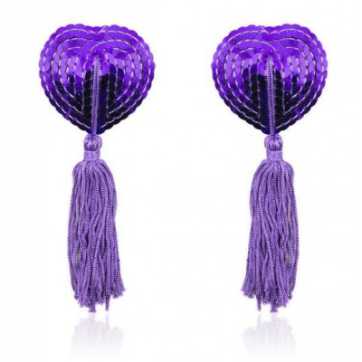 Стикини на грудь с кисточкой, фиолеовый, BK-28 