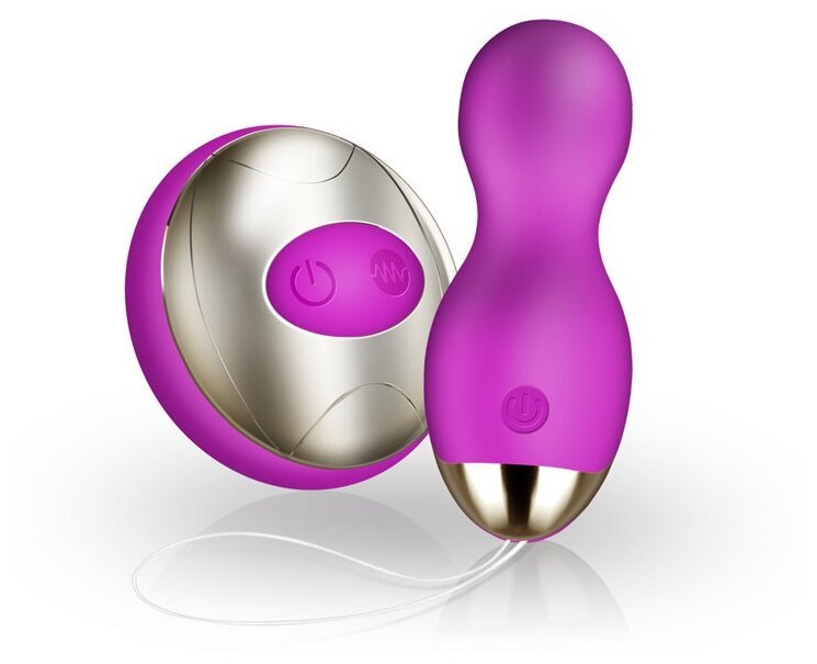 Вибро шары Кегеля с пультом, фиолетовые, VE-09-B 