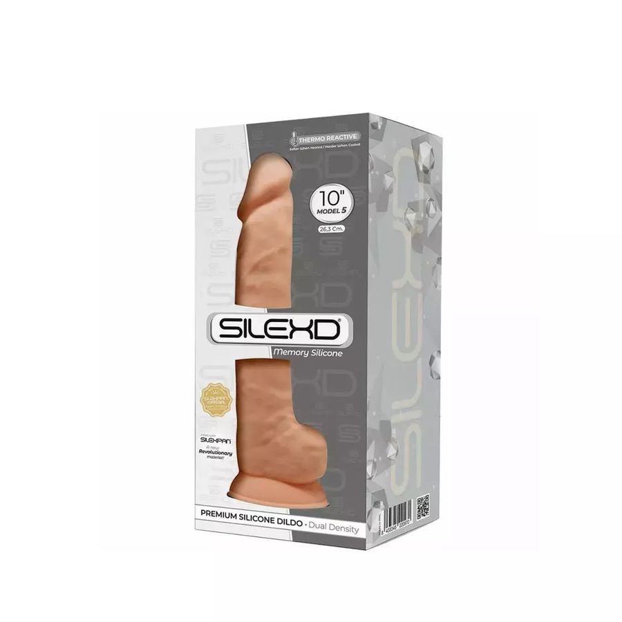 Фаллоимитатор SILEXD Model 1, 10" телесный с мошонкой