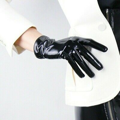 LateX Перчатки лаковые L черные 