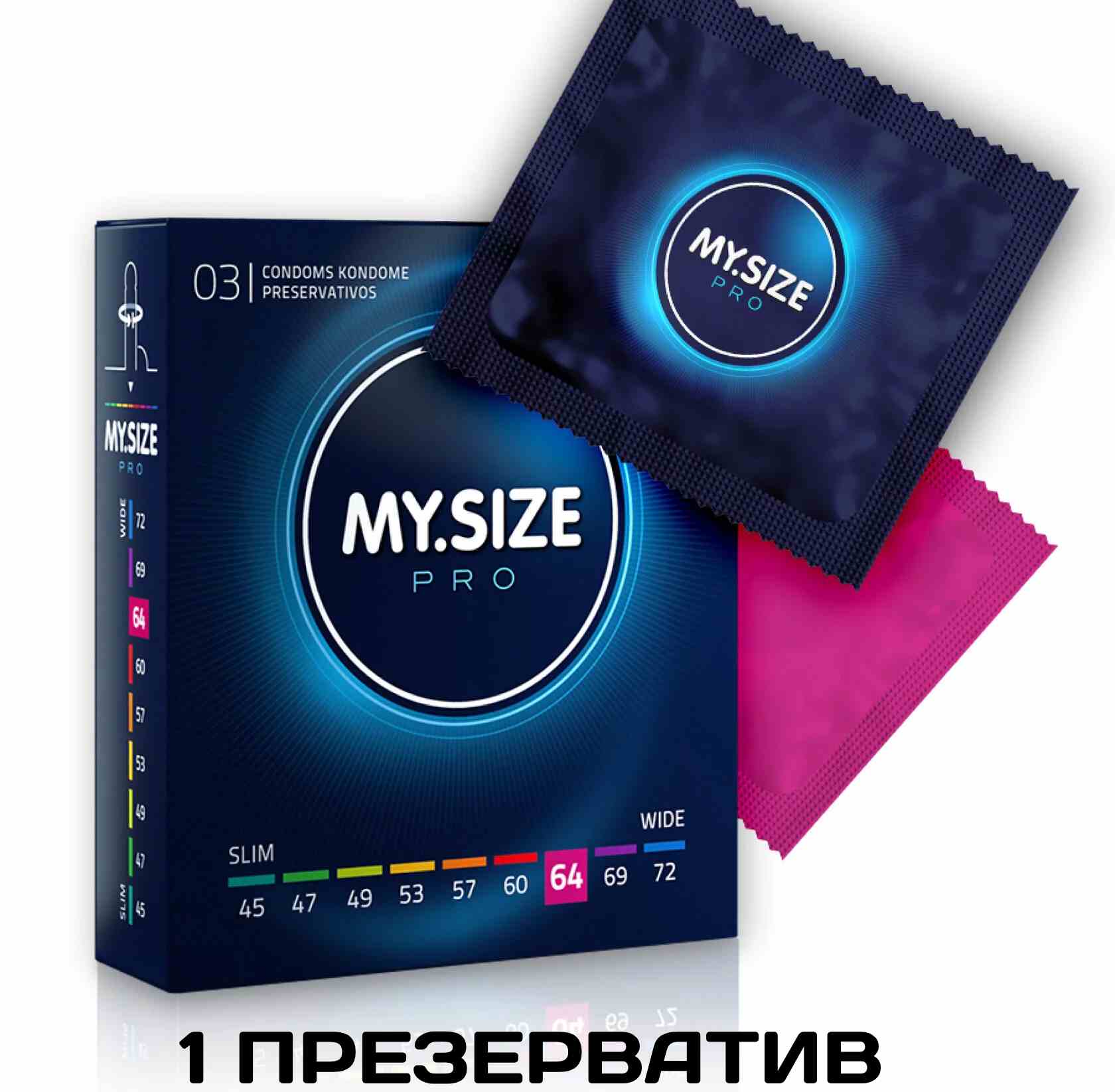 MY SIZE №1 Презервативы классические w=64мм