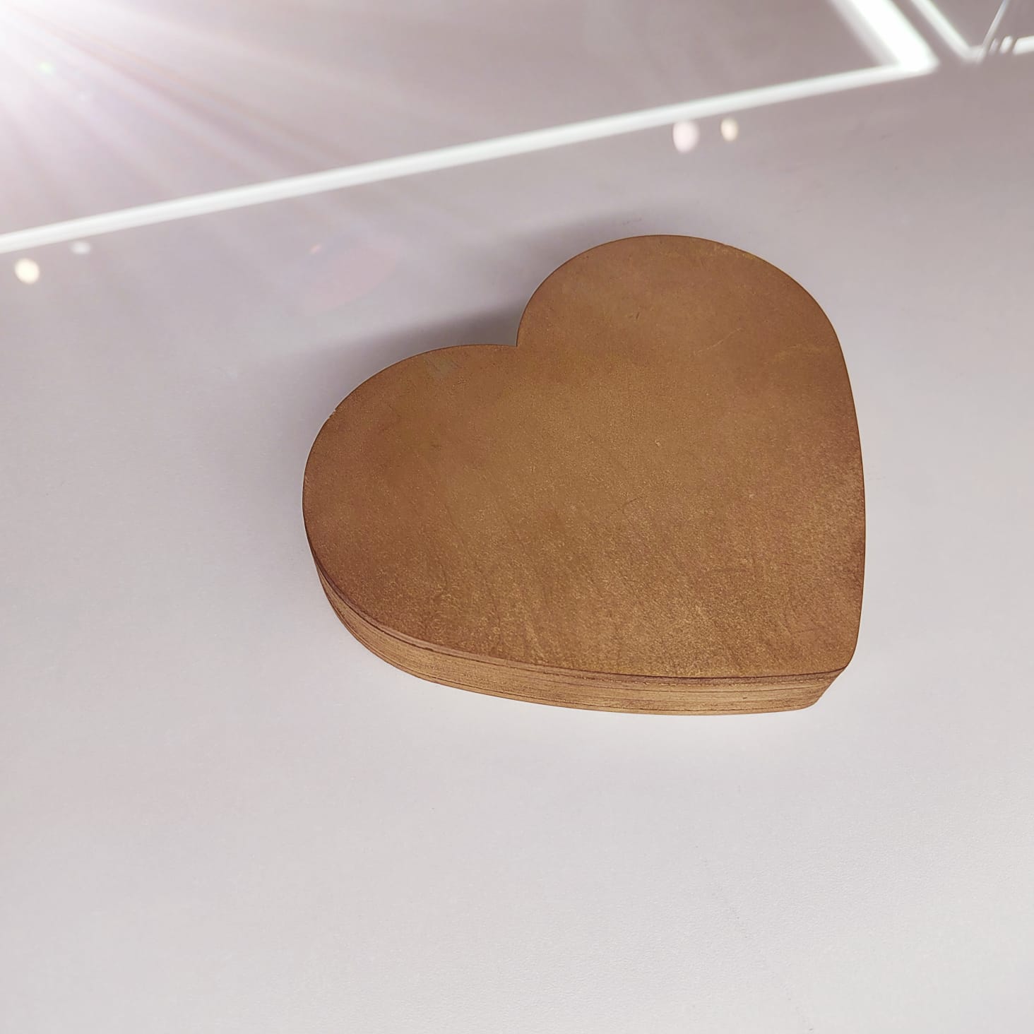 Шкатулка "Сердце", золотистая, малая 