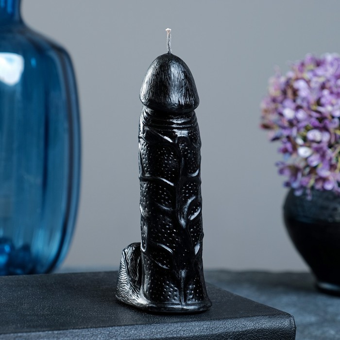 Свеча фигурная " Фаворит" 12см черная, 85гр