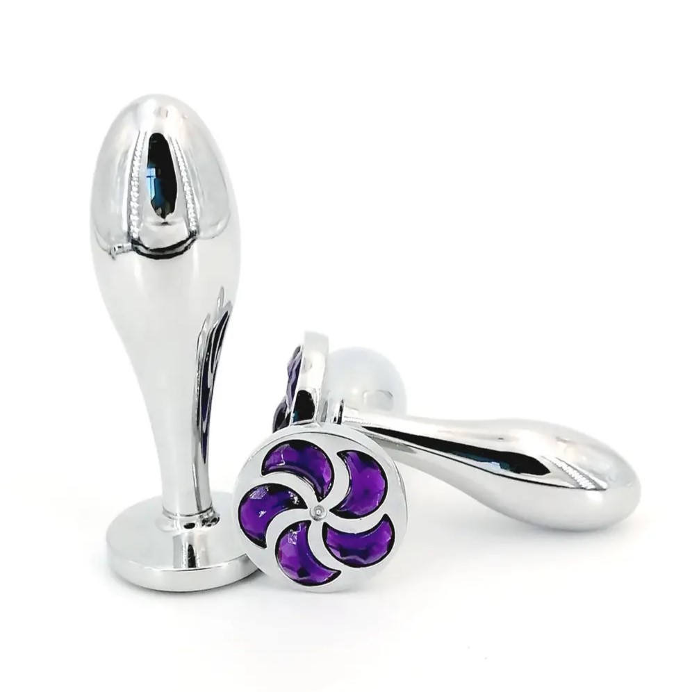 Анальная пробка-украшение, фиолетовая, MT-50 