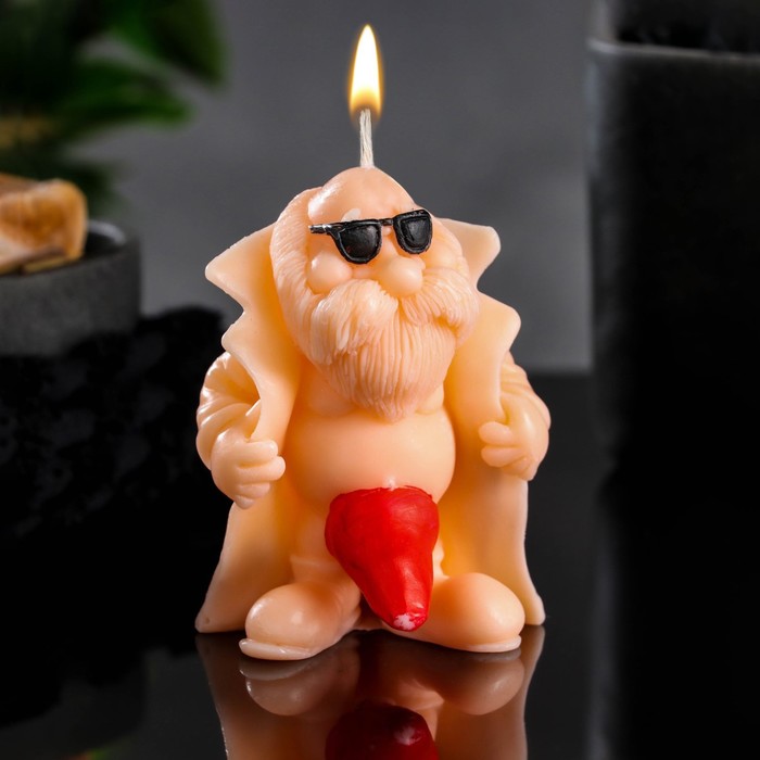 Свеча фигурная "Дед Шалун" телесная 95 гр