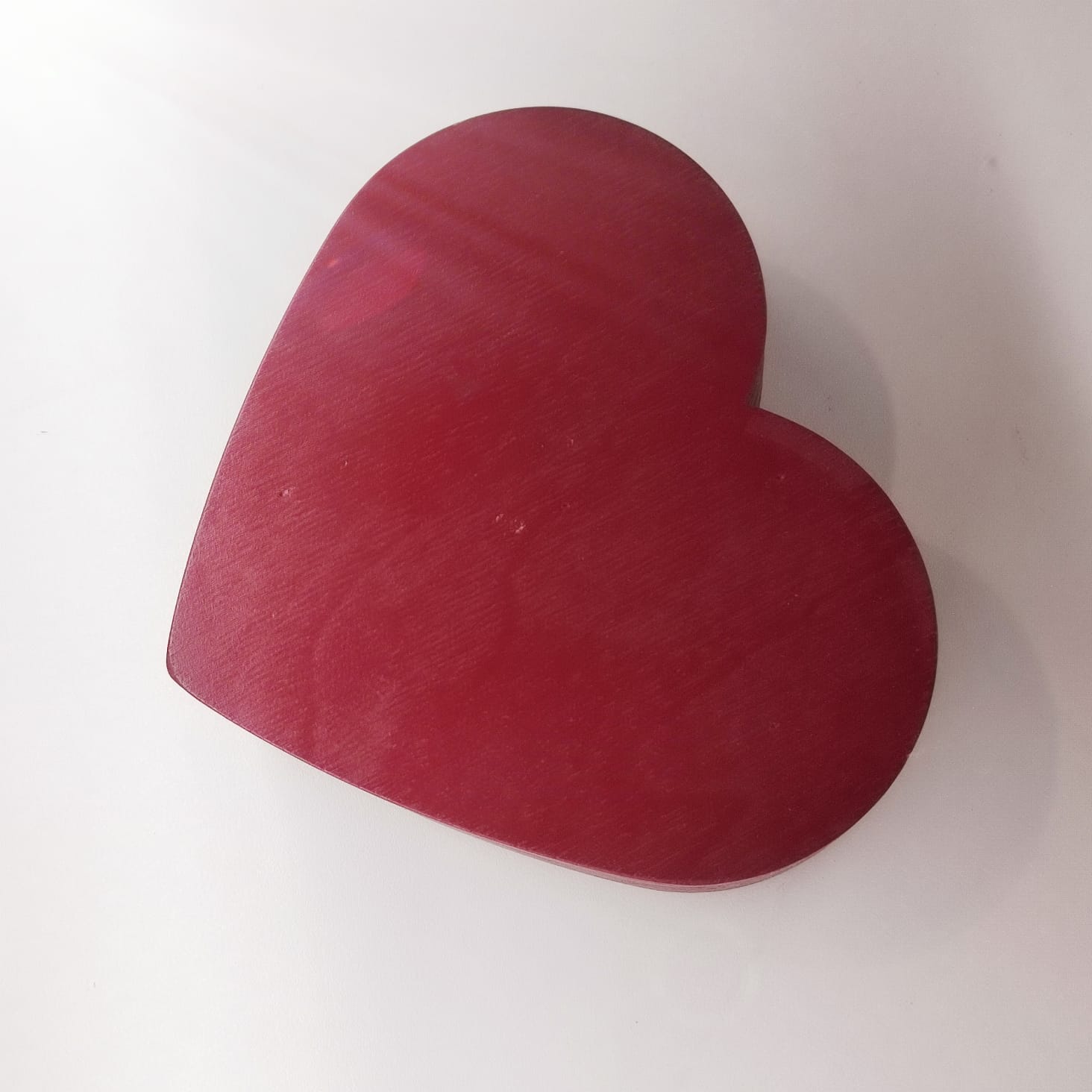 Шкатулка "Сердце", бордовая, большая 