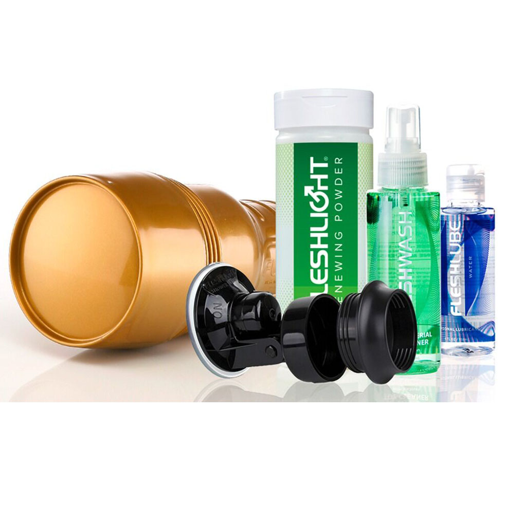 Fleshlight Stamina Training Unit: мастурбатор, крепление, смазка, порошок, очиститель