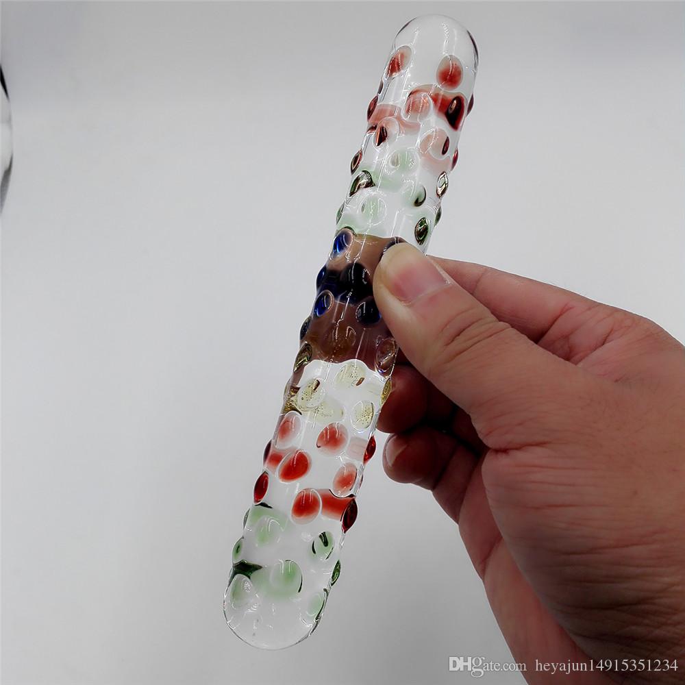 Стеклянный фаллоимитатор, ребристый, прозрачный. GT-10 