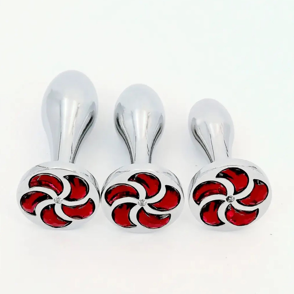 Анальная пробка-украшение, красная, MT-50 