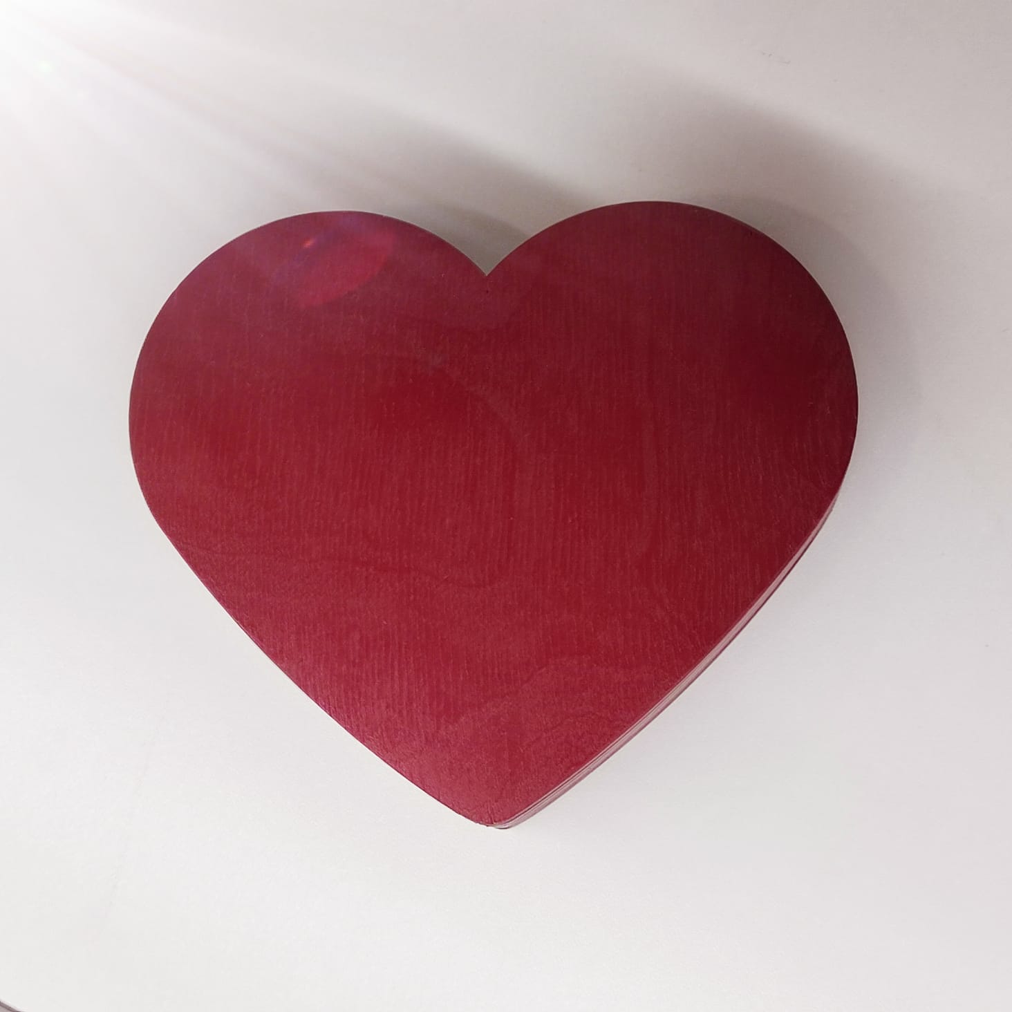 Шкатулка "Сердце", бордовая, малая 