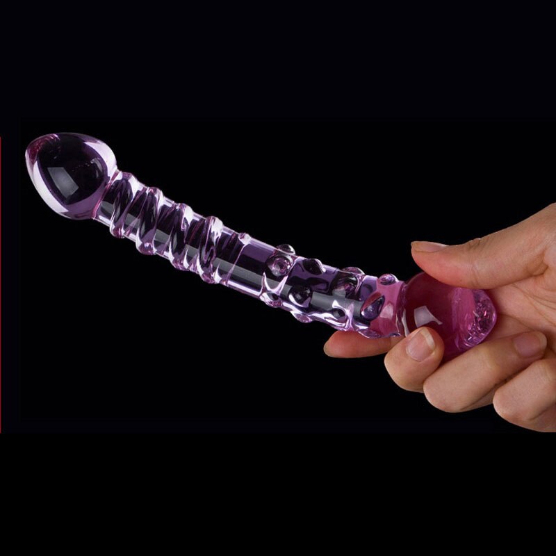 Двуглавый дилдо из стекла, фиолетовый, GT-11 