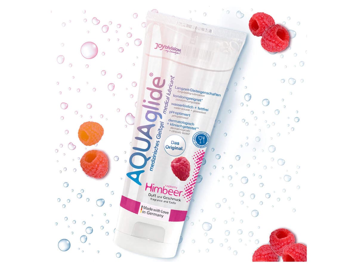 JoyDivision AQUAglide 100мл Гель смазка со вкусом малины 