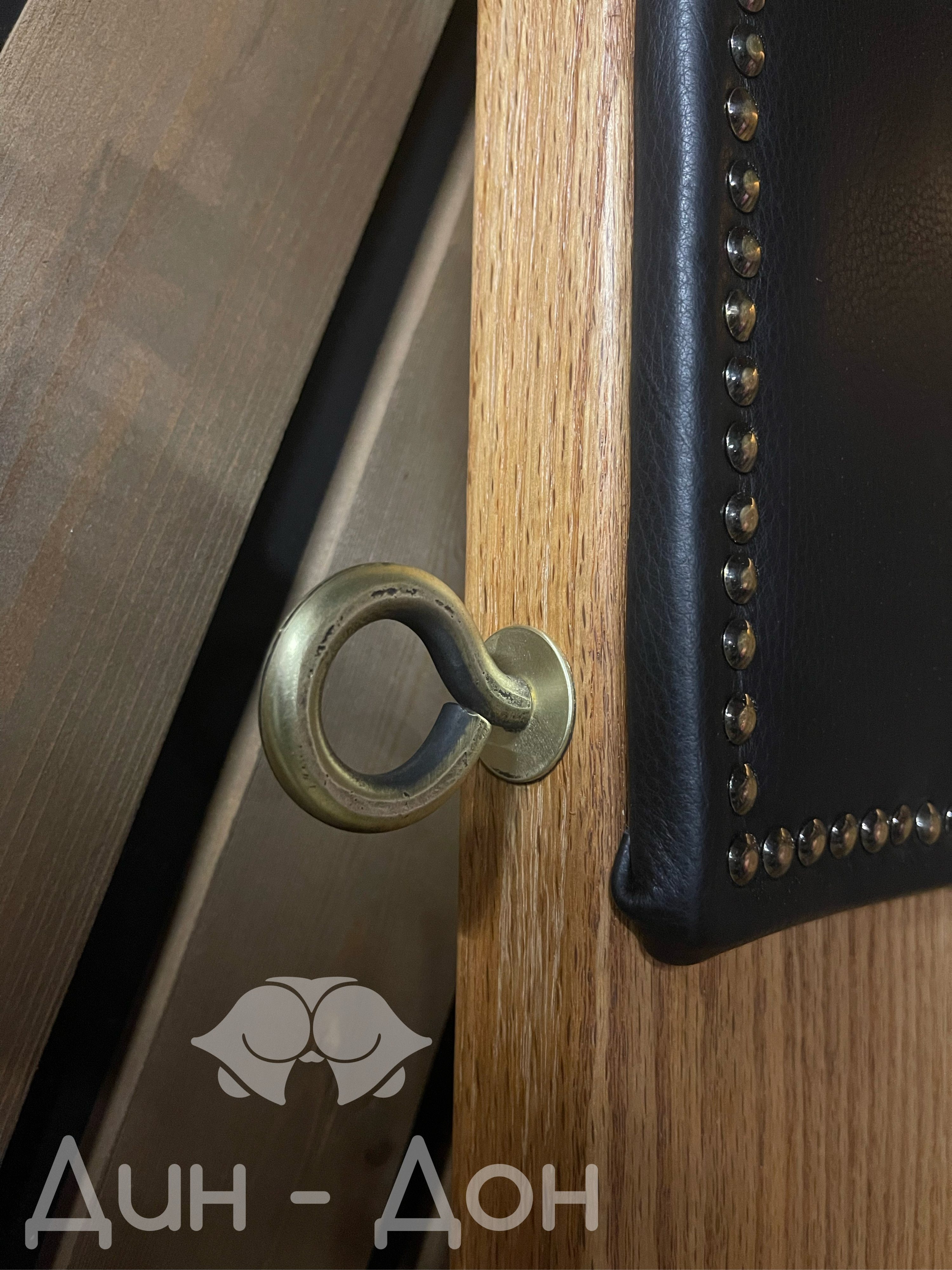 Андреевский крест для фиксации БДСМ, дуб, натуральная кожа 