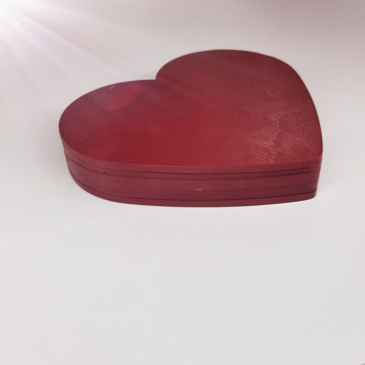 Шкатулка "Сердце", бордовая, малая 