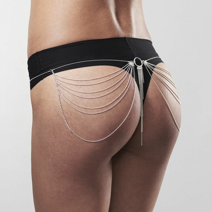 Bijoux Indiscrets Бикини-цепочка Magnifique Metallic chain waist jewelry серебряные 