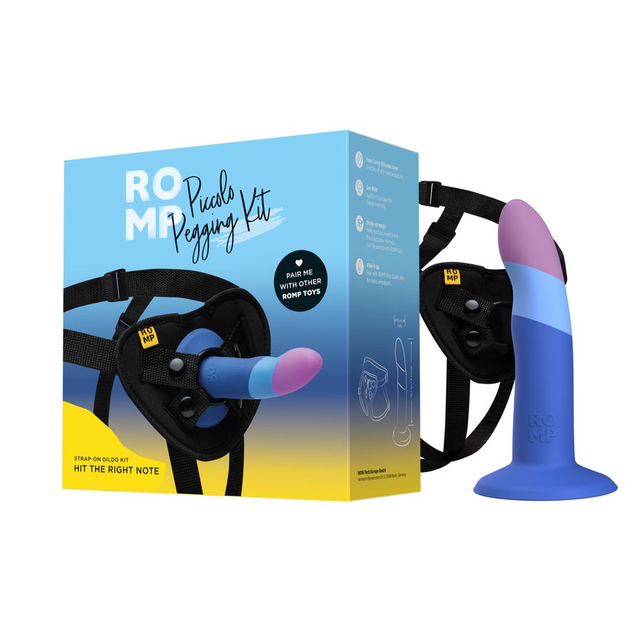Romp Piccolo Pegging Kit: страпон  фаллоимитатор + пояс