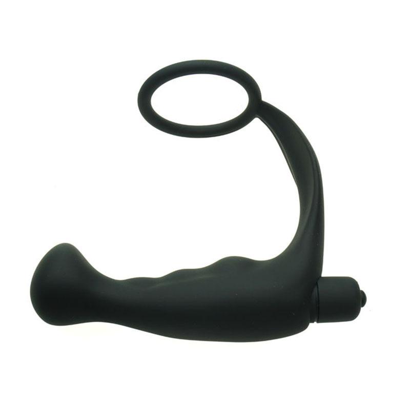 Анальный вибростимулятор с кольцом на мошонку PM-06 