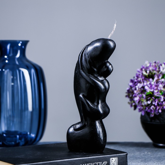 Свеча фигурная "Фаворит с девушкой" черная 260гр