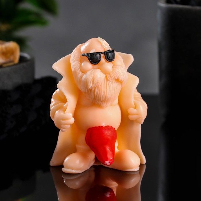 Свеча фигурная "Дед Шалун" телесная 95 гр