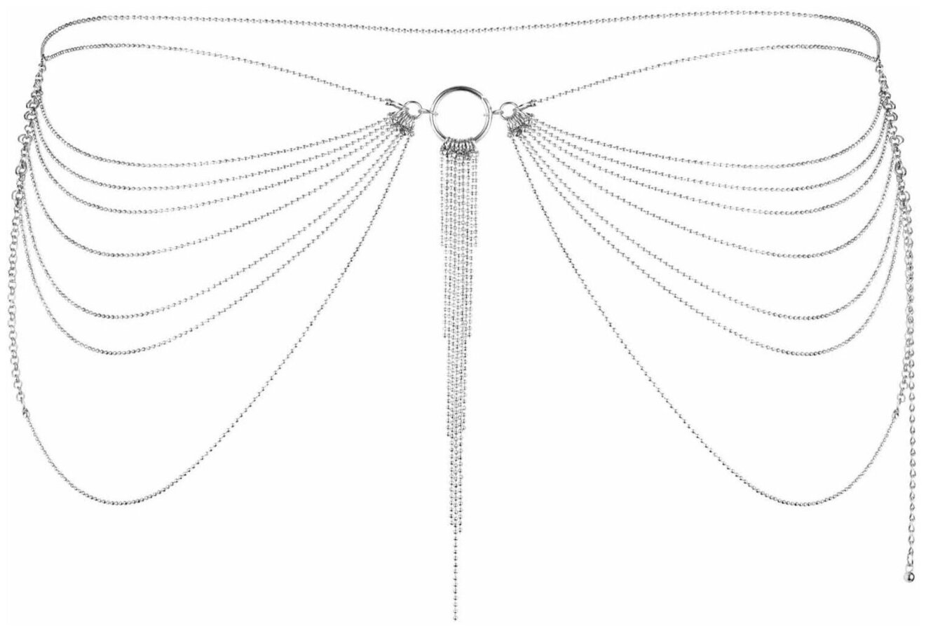 Bijoux Indiscrets Бикини-цепочка Magnifique Metallic chain waist jewelry серебряные 