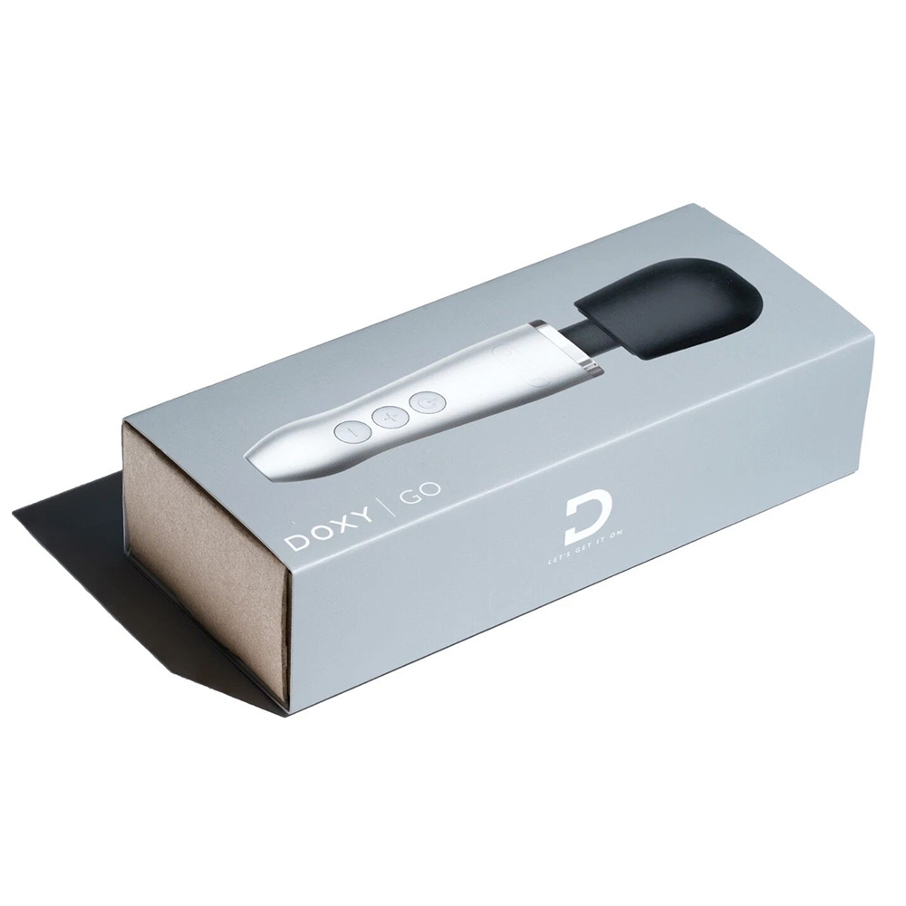 Вибратор-вонд микрофон DOXY GO серебристый мощный стимулятор клитора вибромассажер клиторальный