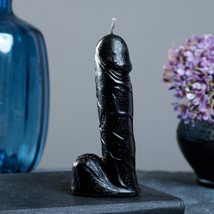 Свеча фигурная " Фаворит" 12см черная, 85гр